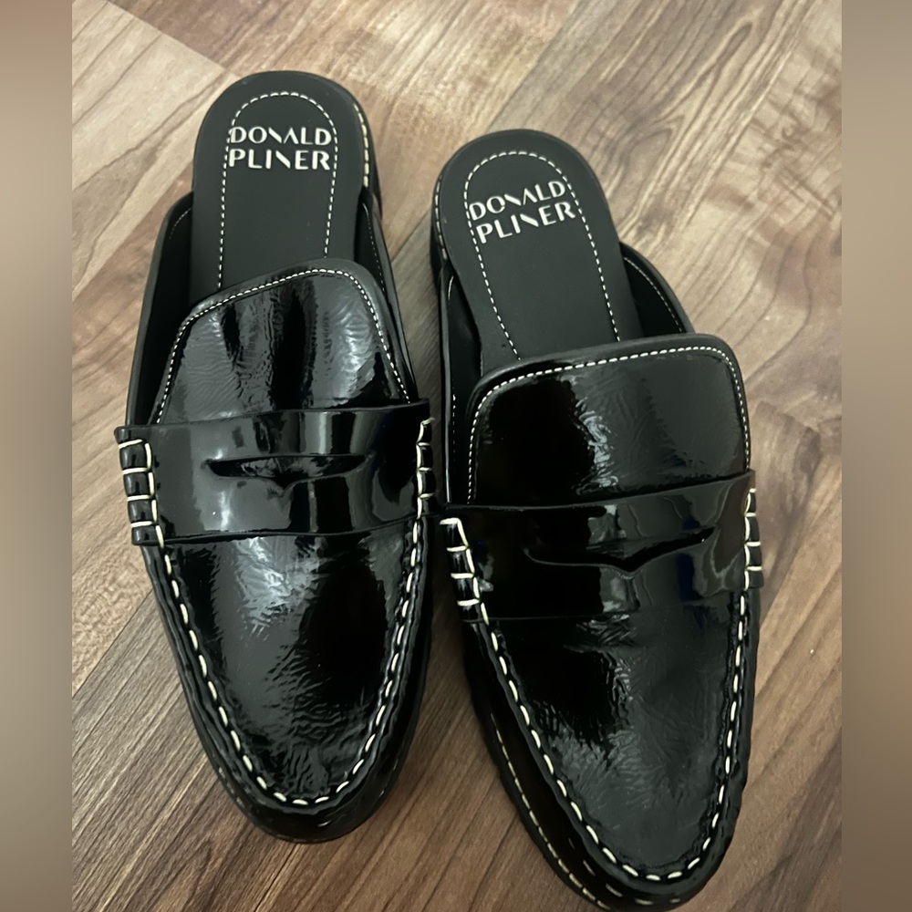 Donald pilner patent slide mules. Never worn